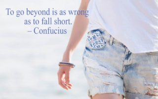 To go Beyond Is As Wrong