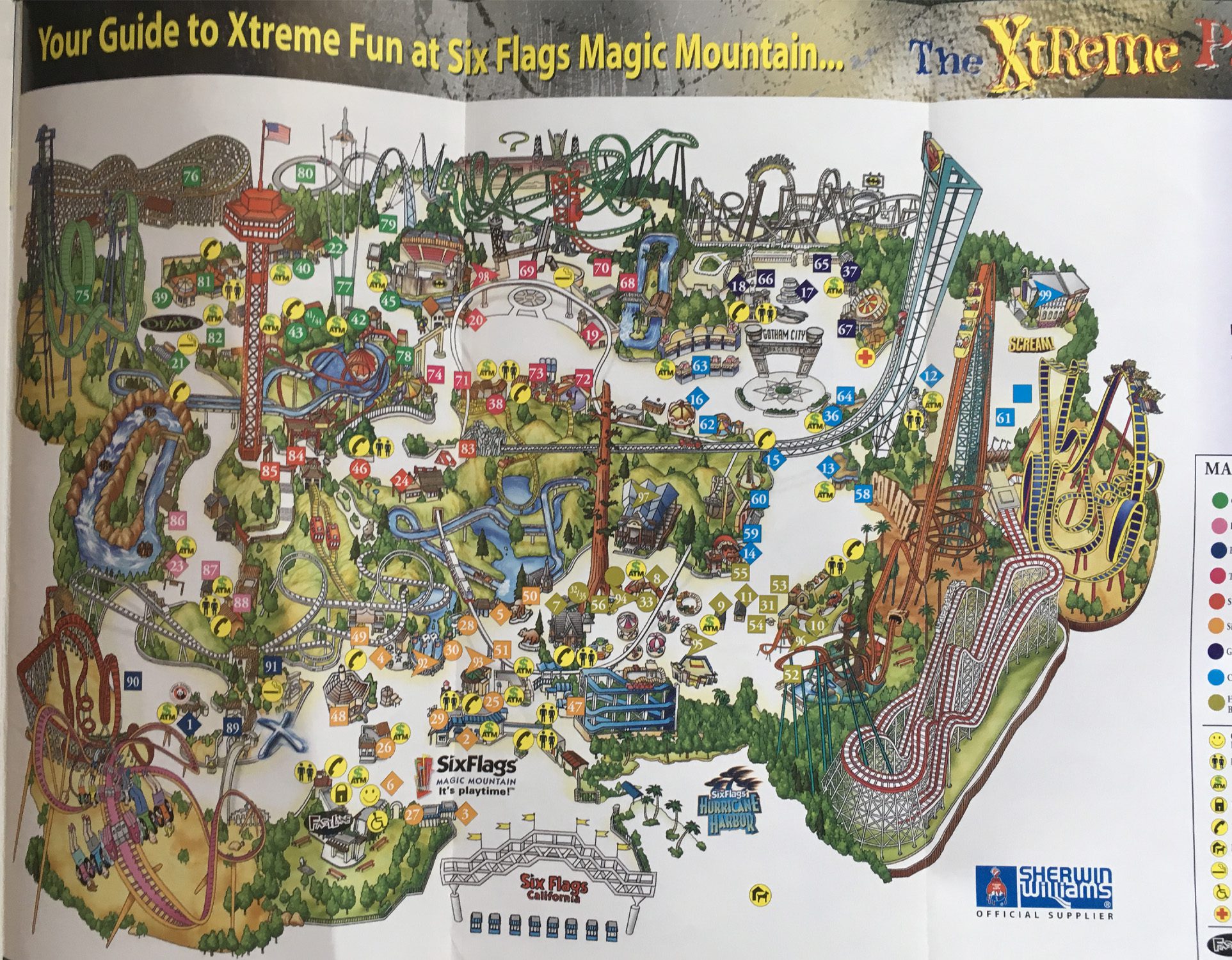 2005 six flags LA map image