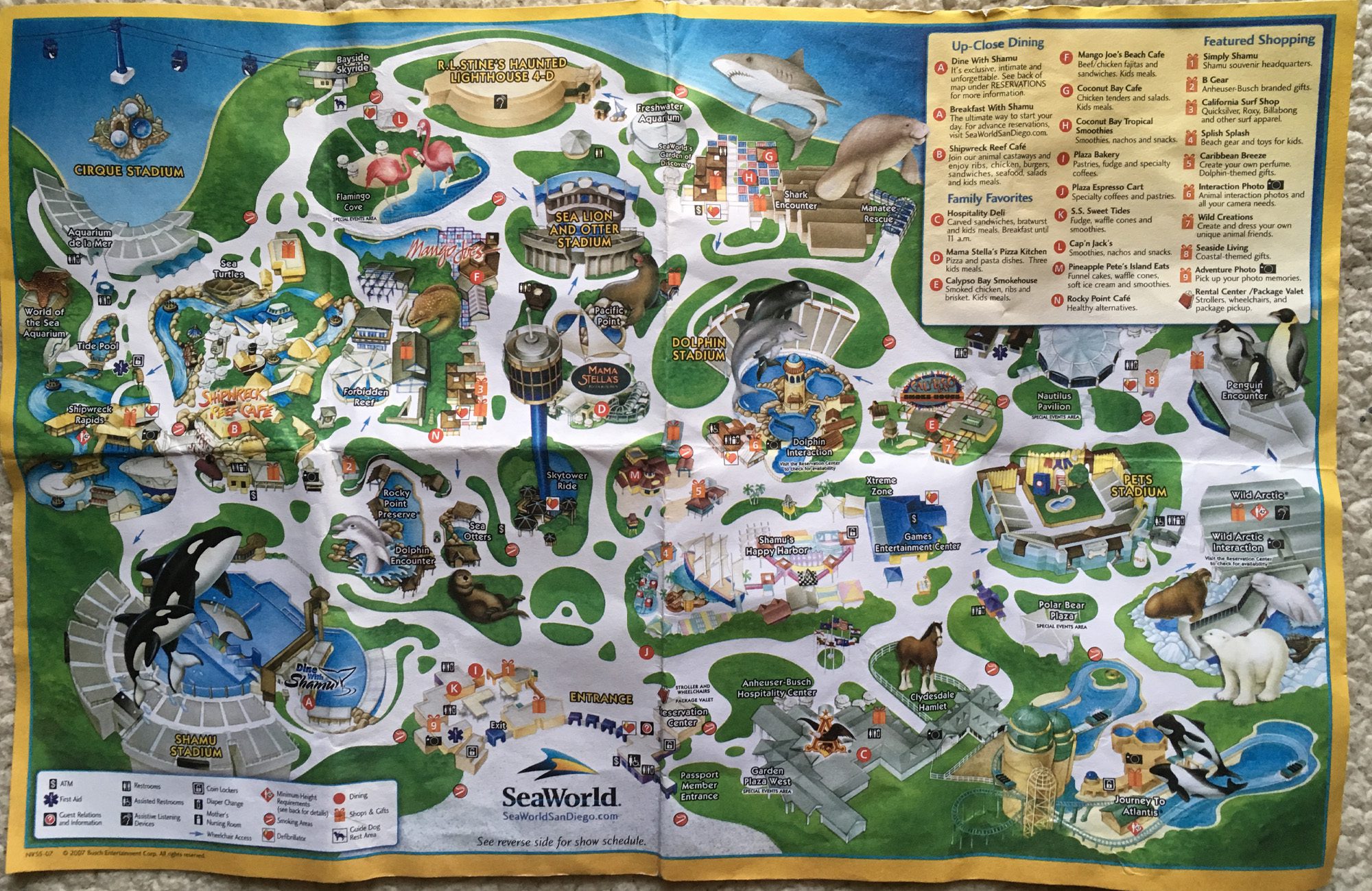 2007 seaworld map picture