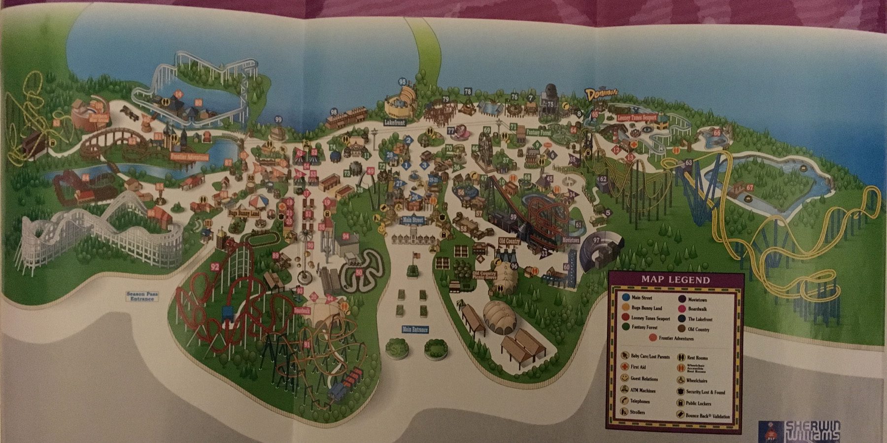 2004 Six Flags New Jersey Map 1