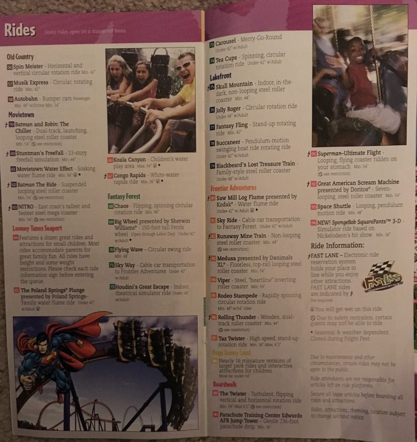2004 Six Flags New Jersey Map 2