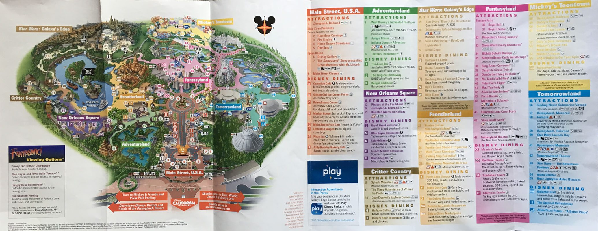 2019 halloween Time Disneyland Map