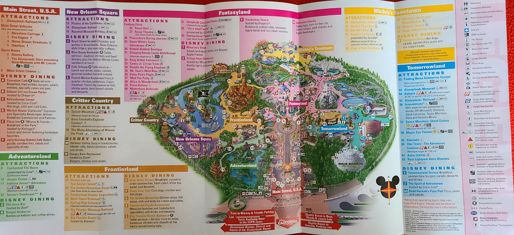 2014 Disneyland Halloween Time Guide Map