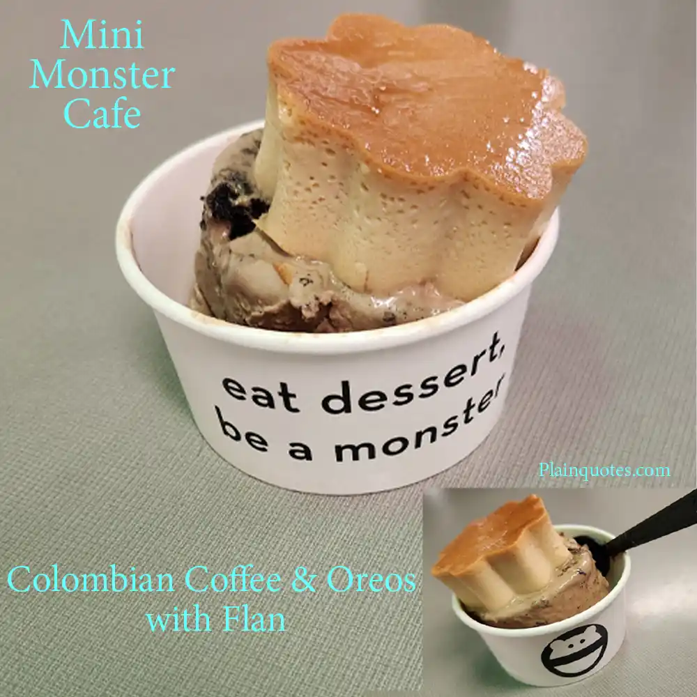 Mini Monster Coffee Ice Cream with Flan