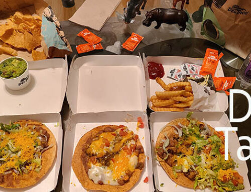 Crunchtada Tostada – Queso Beef Crunchtada – Chicken Guacamole Crunchtada