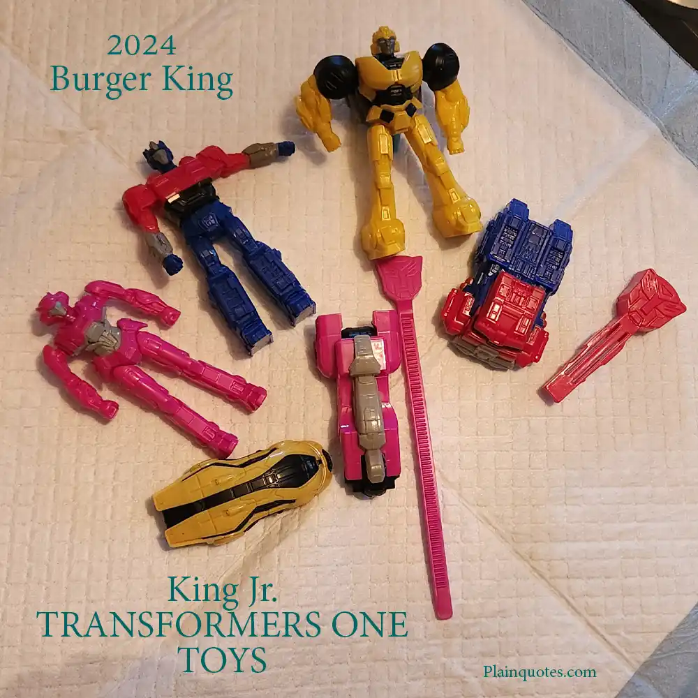 Burger King Transformers One Toys