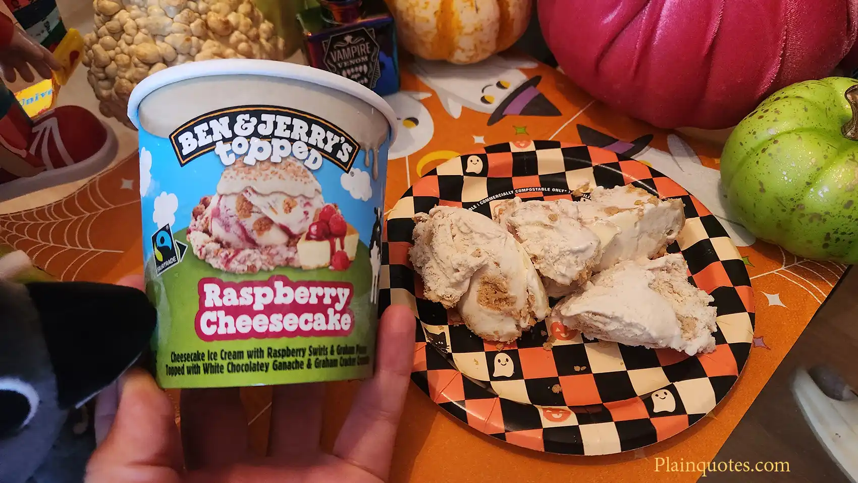 Ben and Jerry's Topped Raspberry Cheesecake