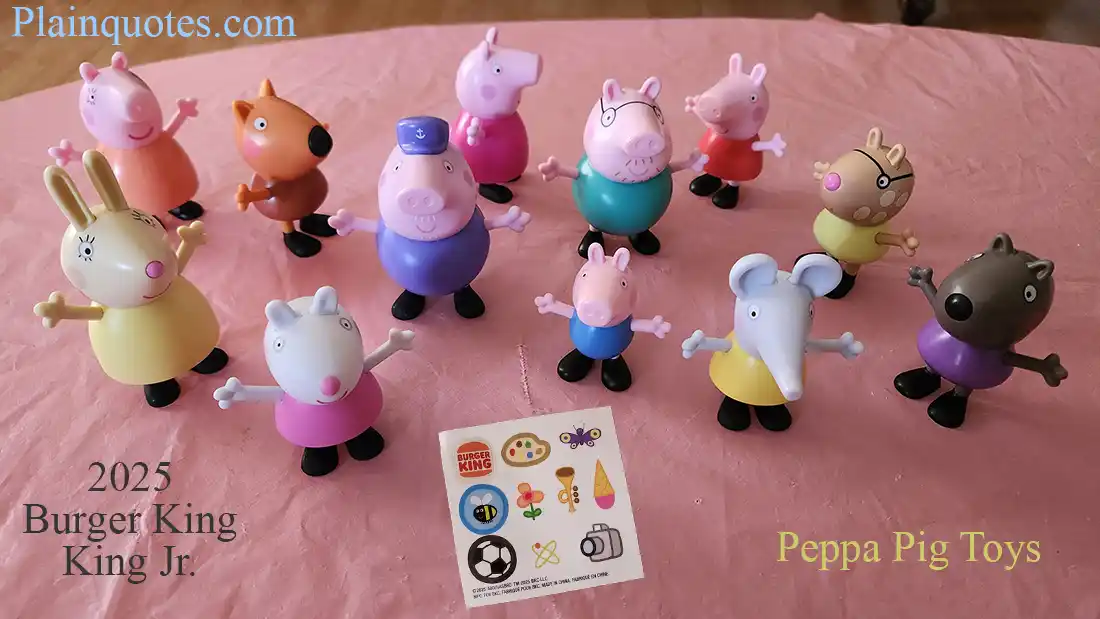 2025 Burger King Peppa Pig King Jr. Toys