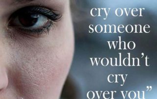 Don't cry over someone