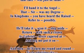 The face I carry with me Emily Dickinson