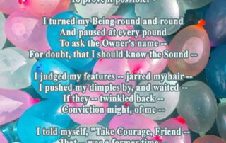 I felt my life with both my hands