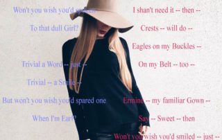 No matter -- now -- Sweet -- poem