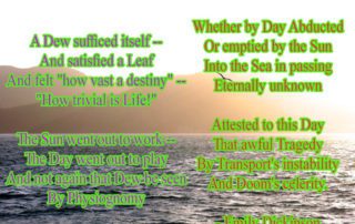 A Dew Sufficed Itself poem