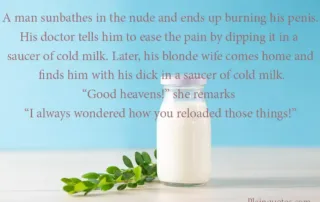 a man sunbathes in the nude