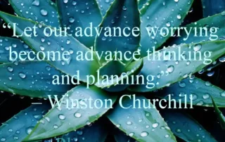 let our advance worrying