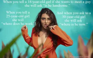 when you tell a 18-year-old girl