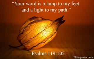 your word is a lamp to my feet
