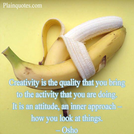 Creativity is the quality