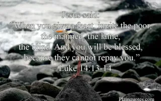 Jesus said when you give