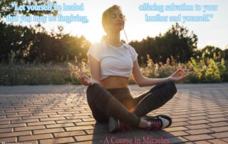 Let yourself be healed that you may be forgiving