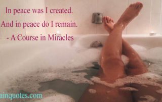 In Peace Was I Created