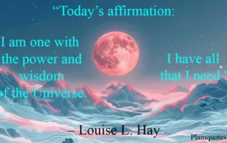 Today's affirmation