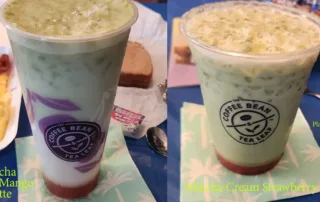 Matcha Cream Strawberry and Mango Lattes