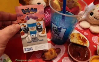 Wetzel's Pretzels Dog Man Supa Blue Raspberry Lemonade